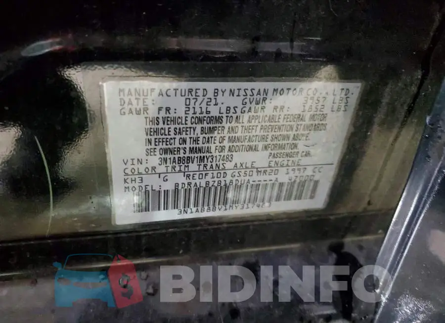 3N1AB8BV1MY317483 Photo# 12
