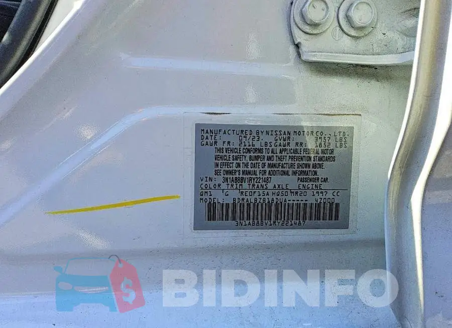 3N1AB8BV1RY221487 Photo# 13