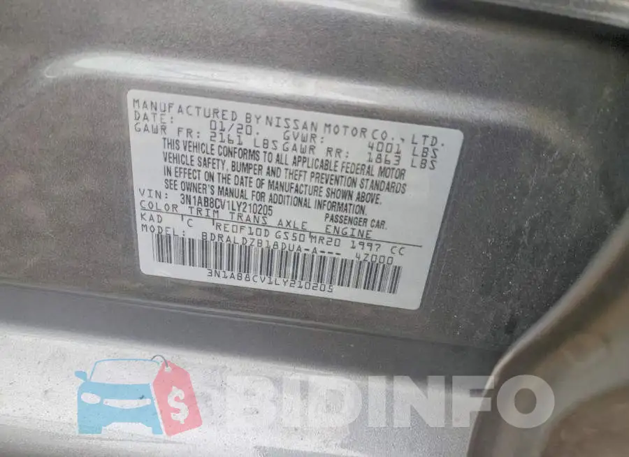 3N1AB8CV1LY210205 Photo# 12