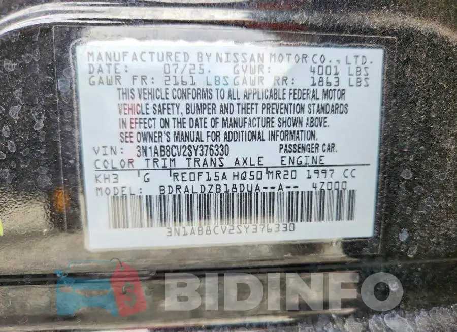 3N1AB8CV2SY376330 Photo# 13