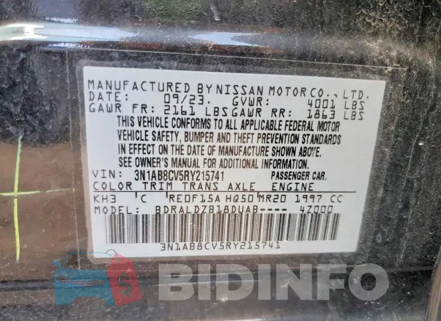 3N1AB8CV5RY215741 Photo# 12