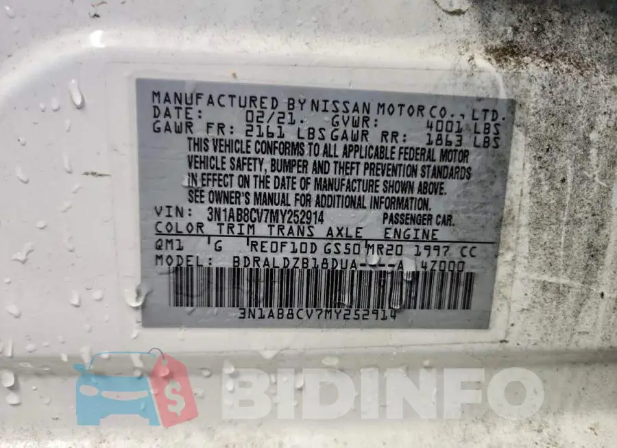 3N1AB8CV7MY252914 Photo# 12