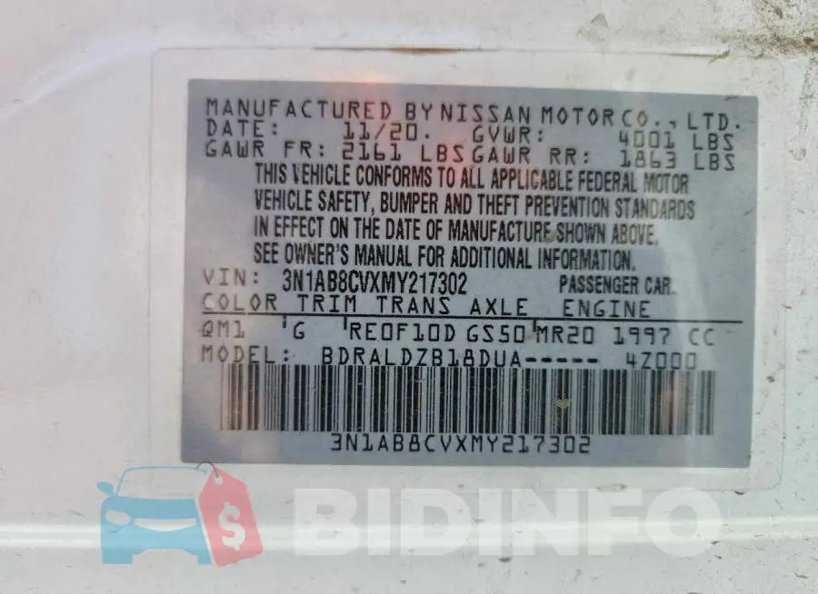 3N1AB8CVXMY217302 Photo# 12