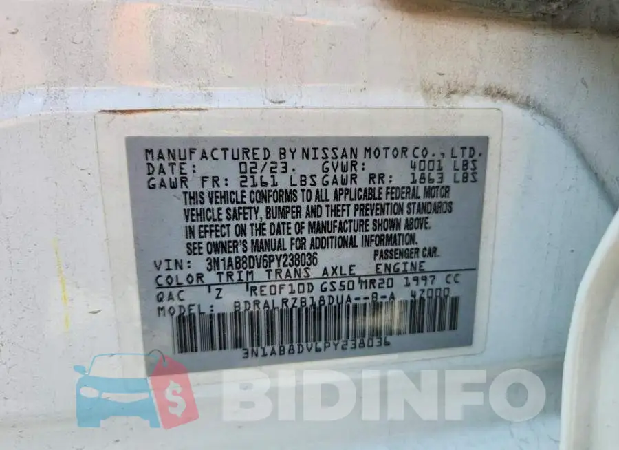 3N1AB8DV6PY238036 Photo# 12