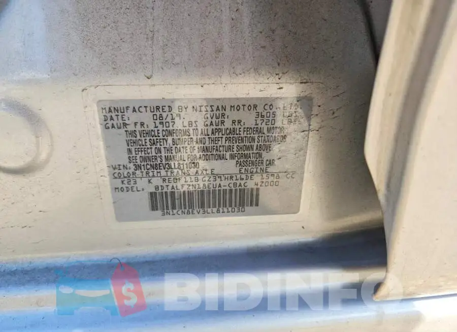 3N1CN8EV3LL811030 Photo# 12