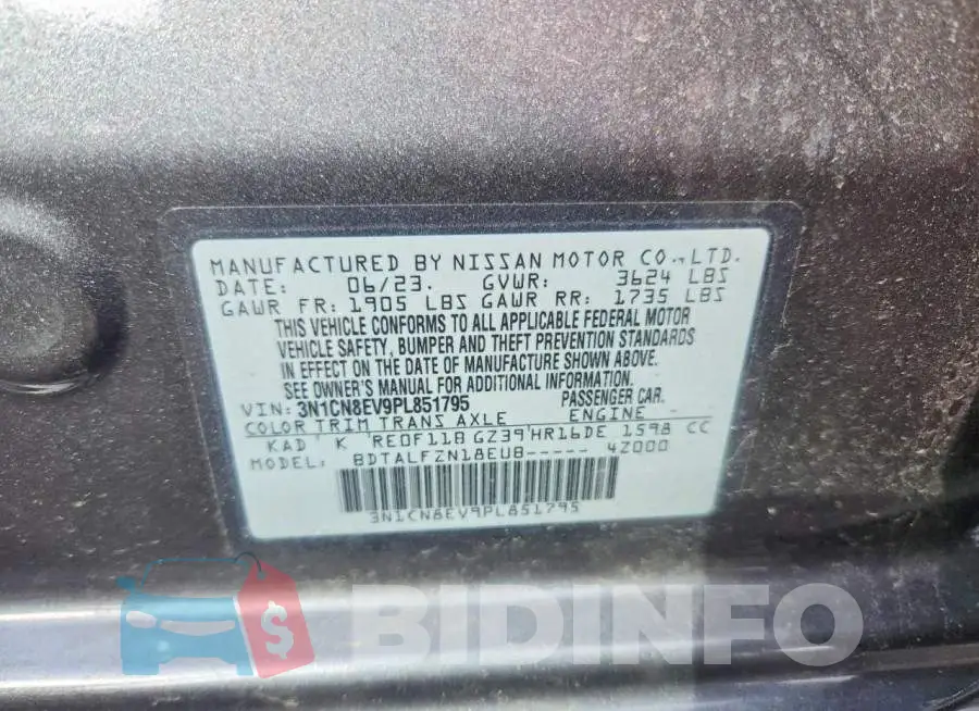 3N1CN8EV9PL851795 Photo# 12