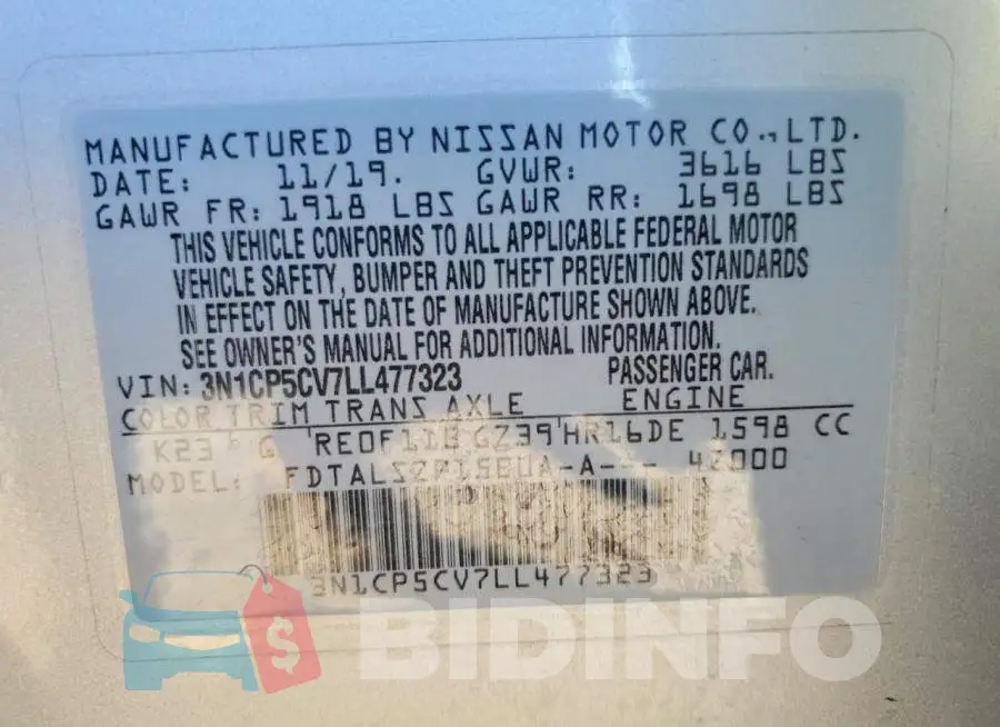 3N1CP5CV7LL477323 Photo# 13