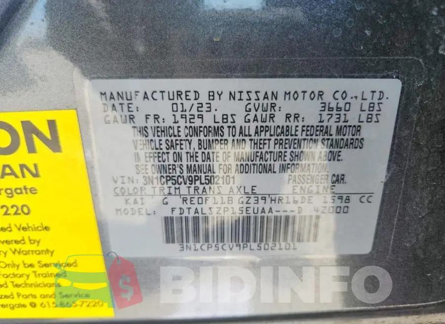 3N1CP5CV9PL502101 Photo# 13