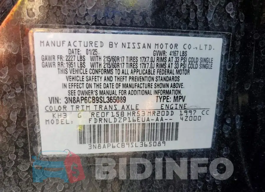 3N8AP6CB9SL365089 Photo# 14