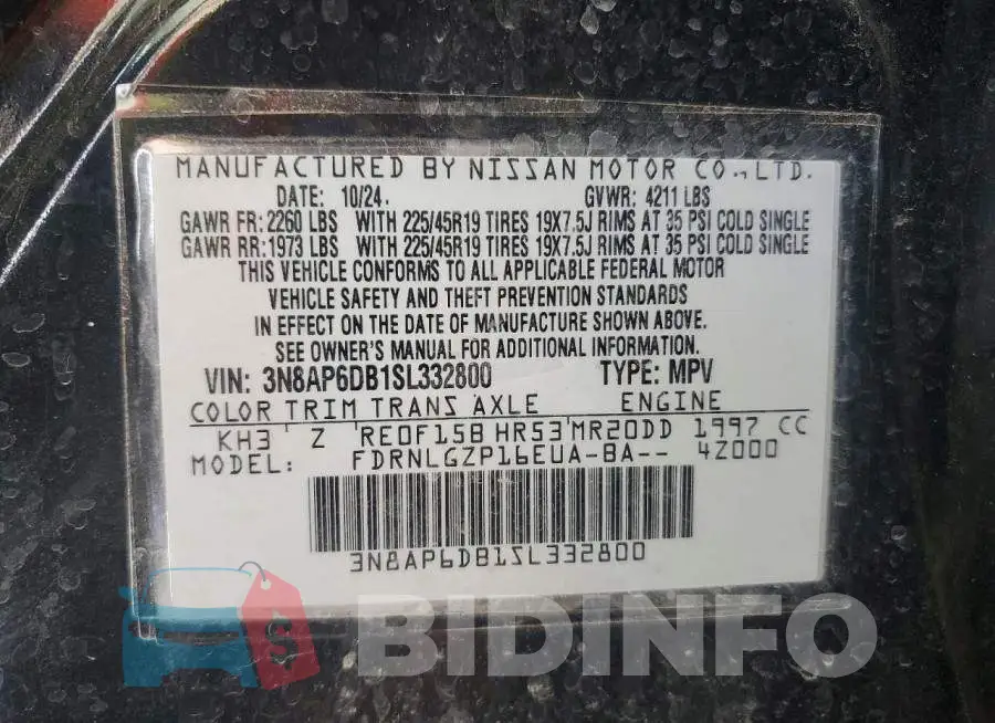 3N8AP6DB1SL332800 Photo# 13