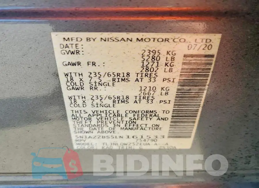 5N1AZ2BS5LN161533 Photo# 13