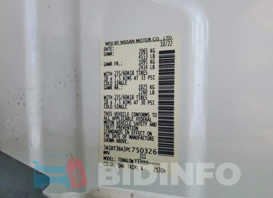 5N1BT3BA3PC750326 Photo# 14