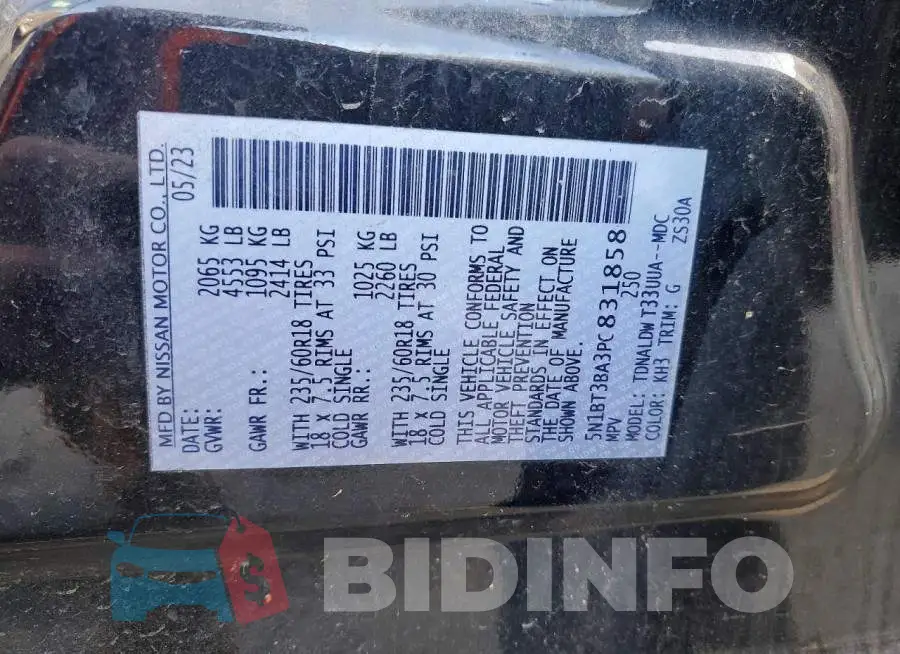 5N1BT3BA3PC831858 Photo# 13