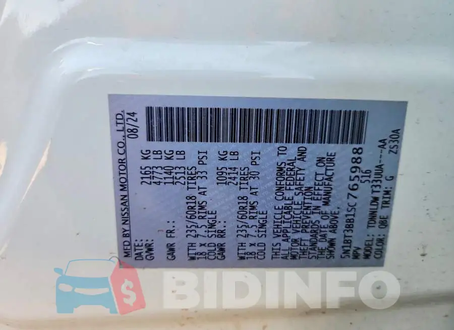 5N1BT3BB1SC765988 Photo# 13