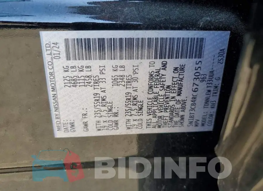 5N1BT3CB4RC673055 Photo# 13