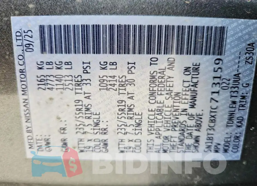 5N1BT3CBXTC713159 Photo# 13