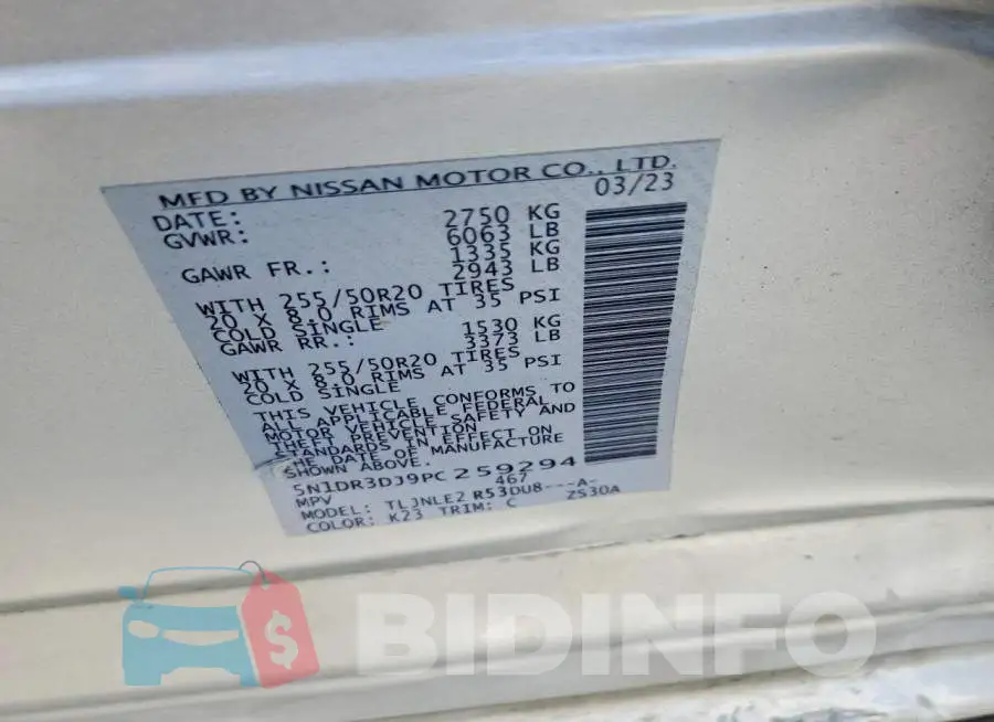 5N1DR3DJ9PC259294 Photo# 13