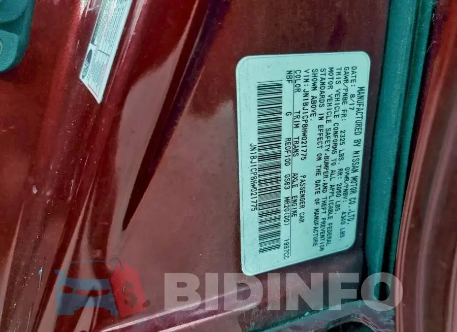 JN1BJ1CP8HW021775 Photo# 12