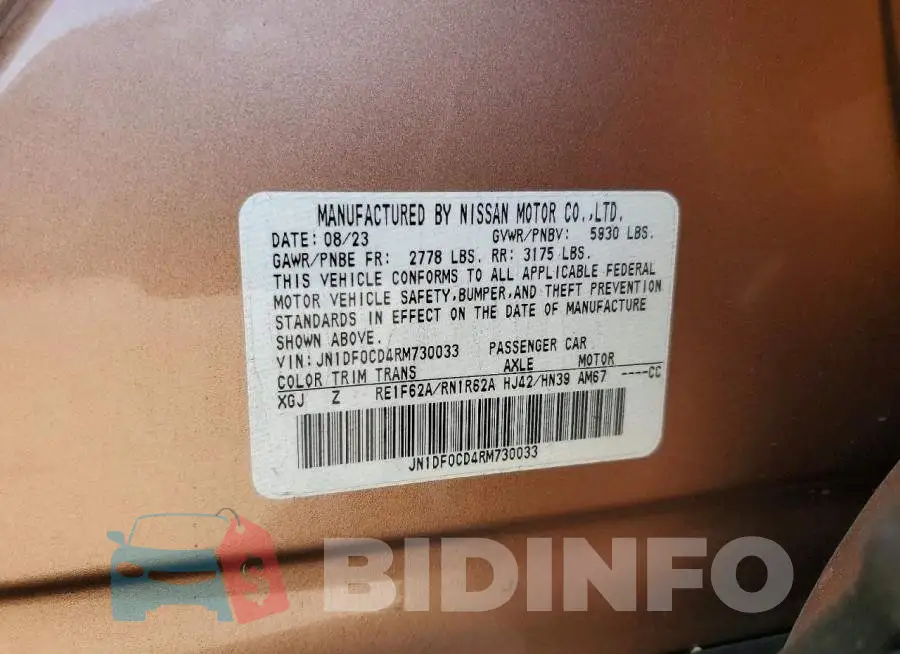 JN1DF0CD4RM730033 Photo# 13