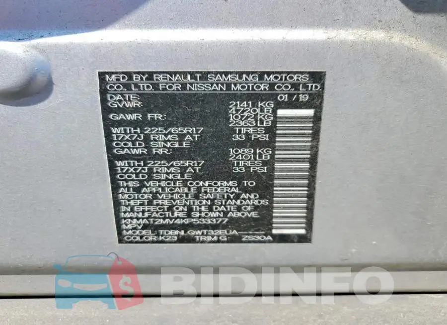KNMAT2MV4KP533377 Photo# 13