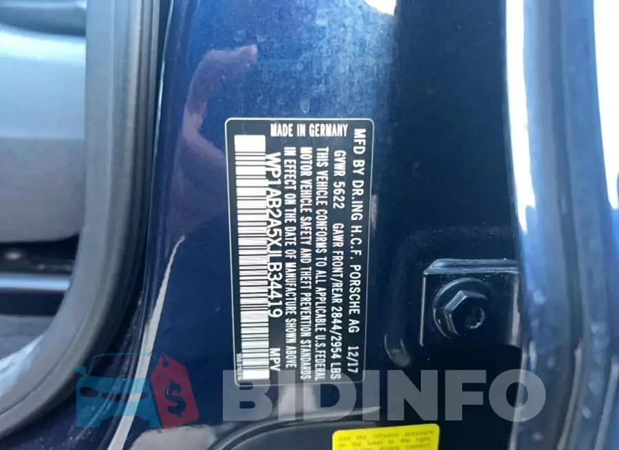 WP1AB2A5XJLB34419 Photo# 10