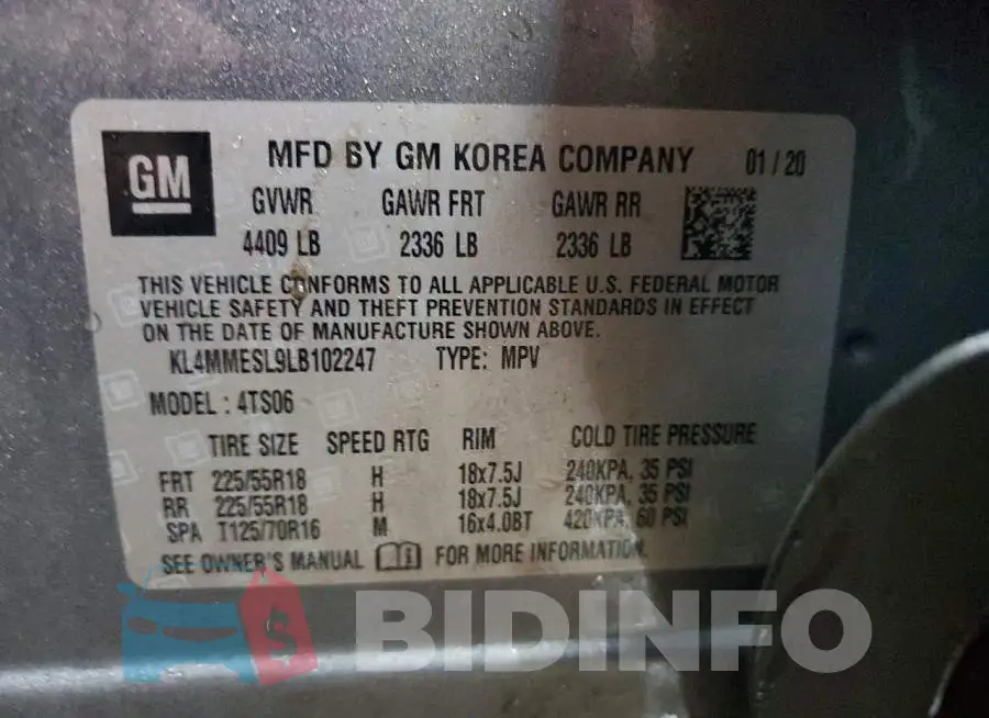 KL4MMESL9LB102247 Photo# 13