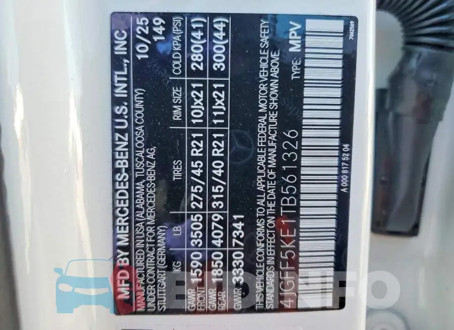 4JGFF5KE1TB561326 Photo# 13