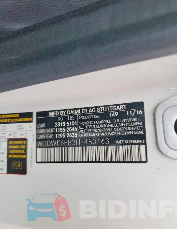 WDDWK6EB3HF480163 Photo# 12