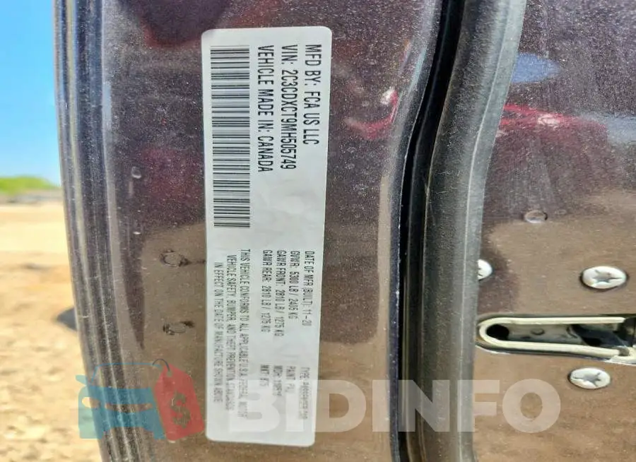 2C3CDXCT9MH505749 Photo# 13