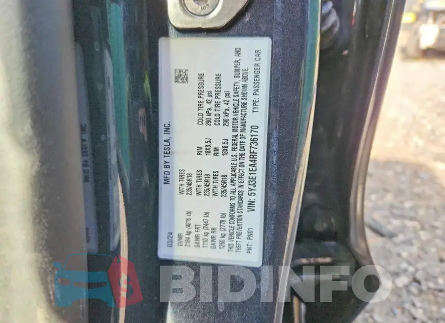 5YJ3E1EA4RF736170 Photo# 12