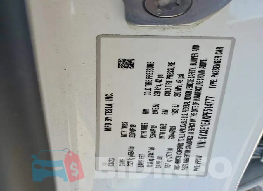 5YJ3E1EAXPF514777 Photo# 12