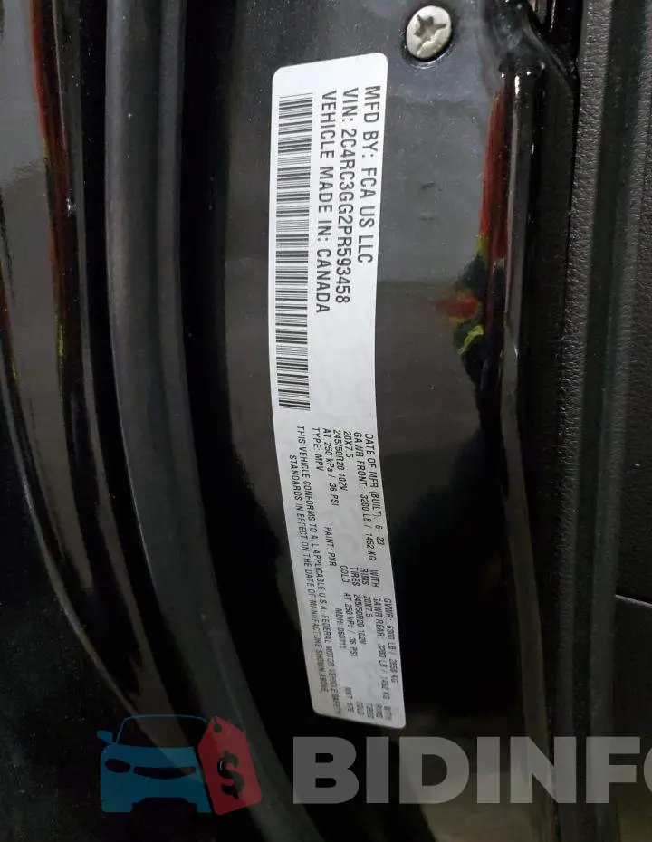 2C4RC3GG2PR593458 Photo# 14