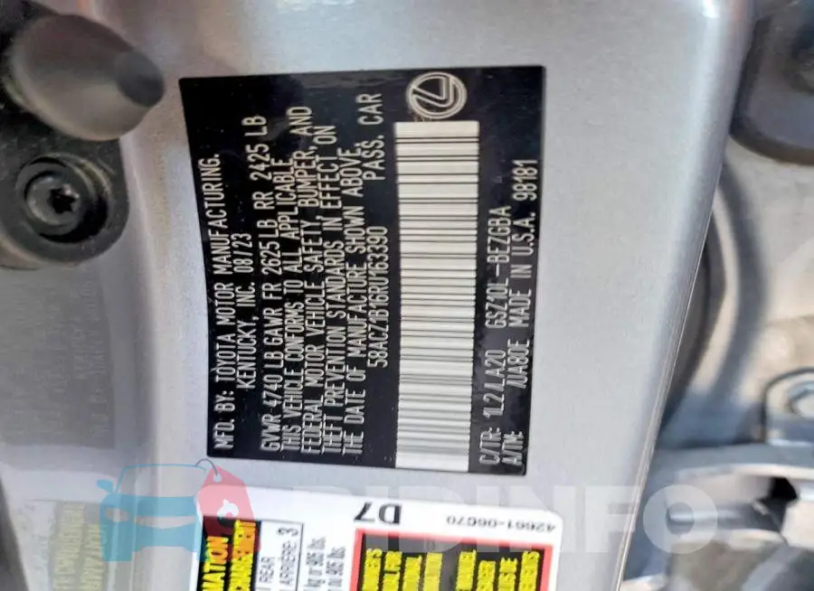 58ACZ1B16RU163390 Photo# 12