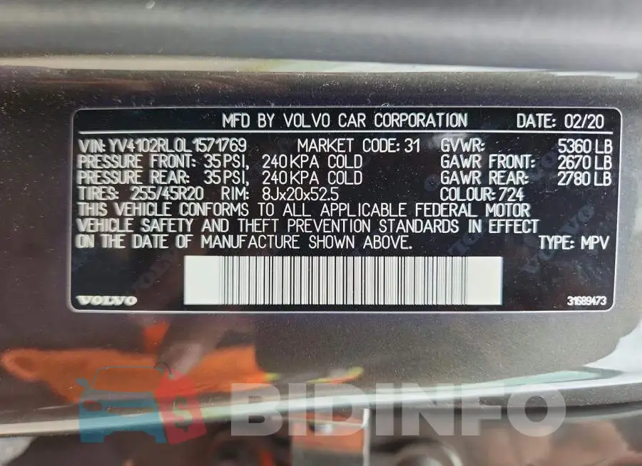 YV4102RL0L1571769 Photo# 13