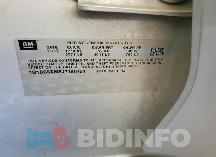 1G1BC5SM5J7150751 Photo# 12