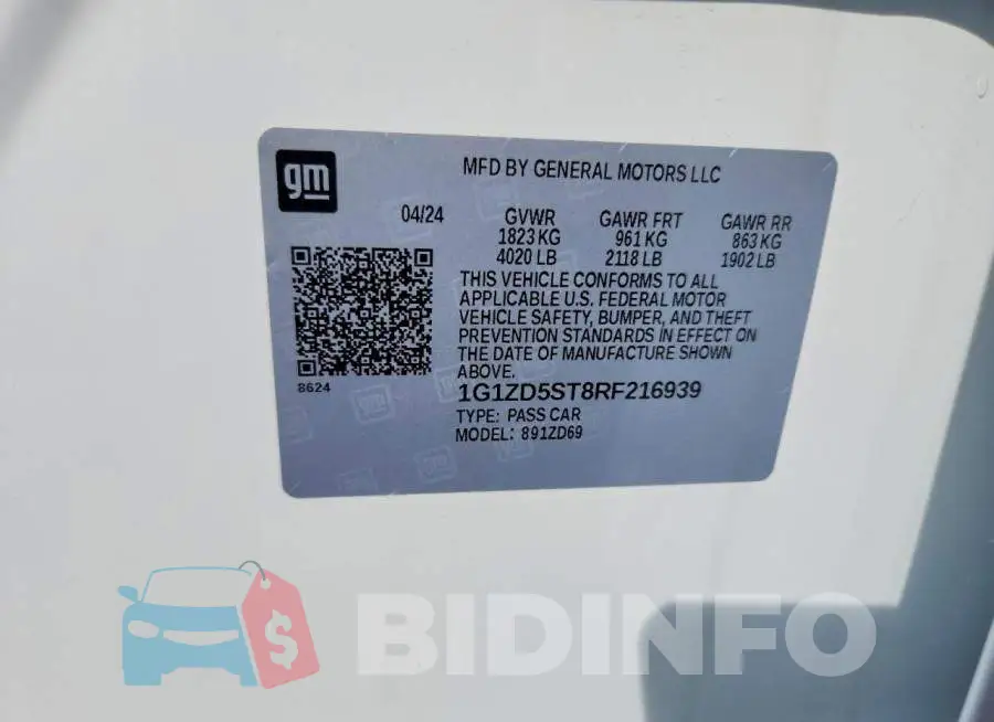 1G1ZD5ST8RF216939 Photo# 12