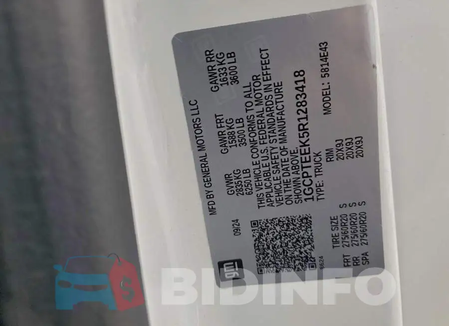 1GCPTEEK5R1283418 Photo# 12