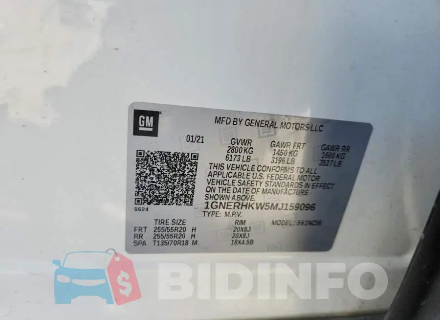 1GNERHKW5MJ159096 Photo# 13