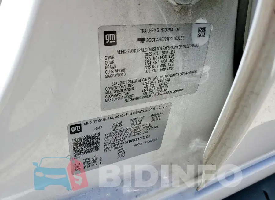 3GCPABEK9RG103153 Photo# 12