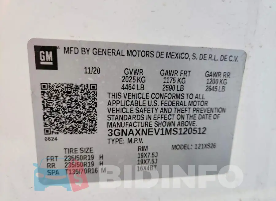 3GNAXNEV1MS120512 Photo# 14