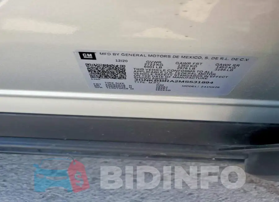 3GNKBBRA2MS531894 Photo# 13