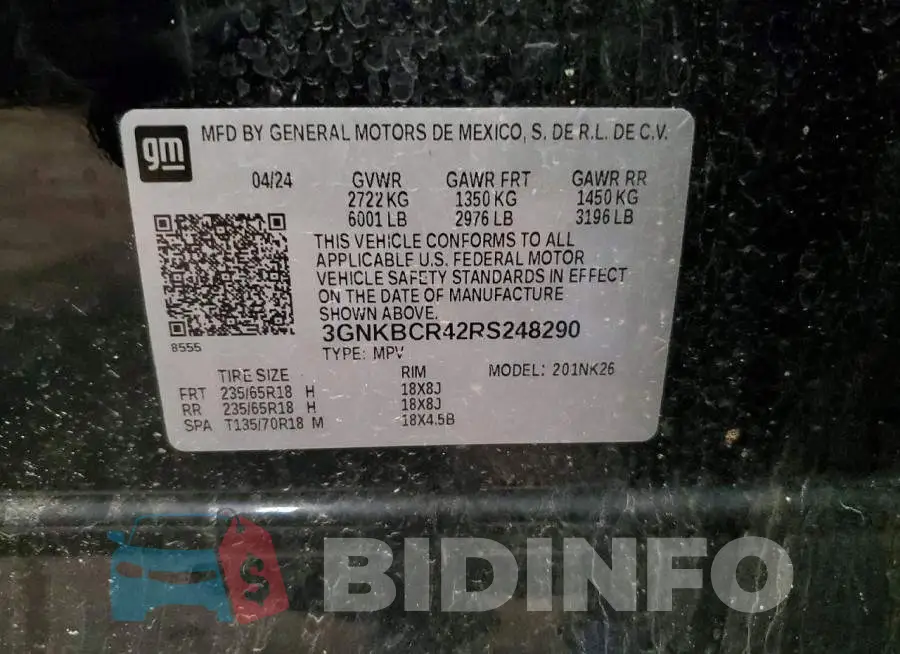 3GNKBCR42RS248290 Photo# 13