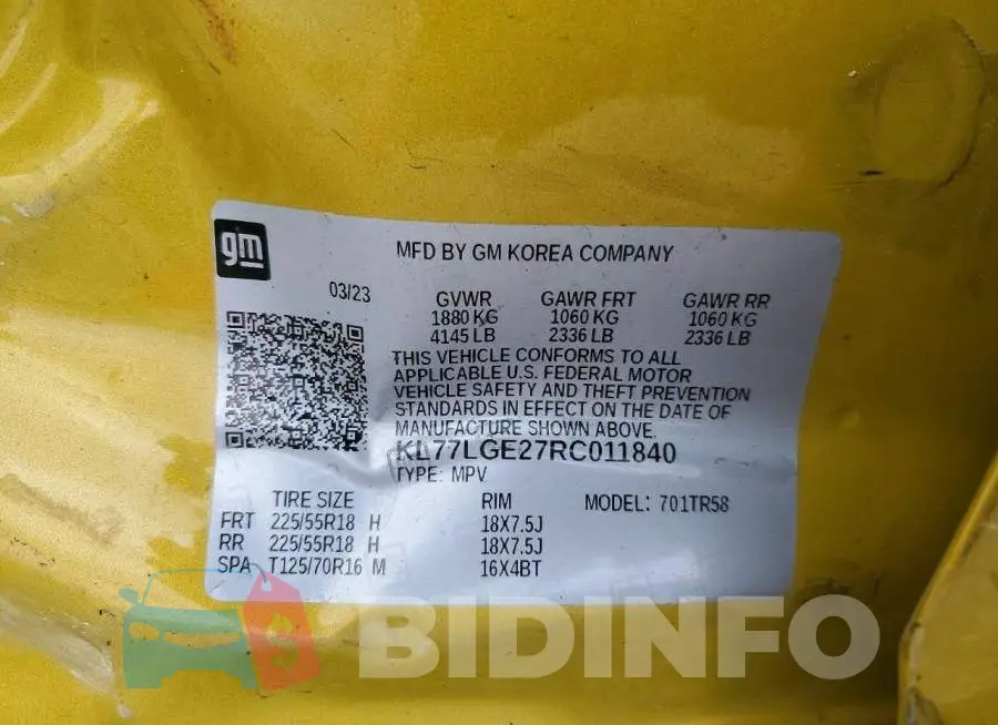 KL77LGE27RC011840 Photo# 13