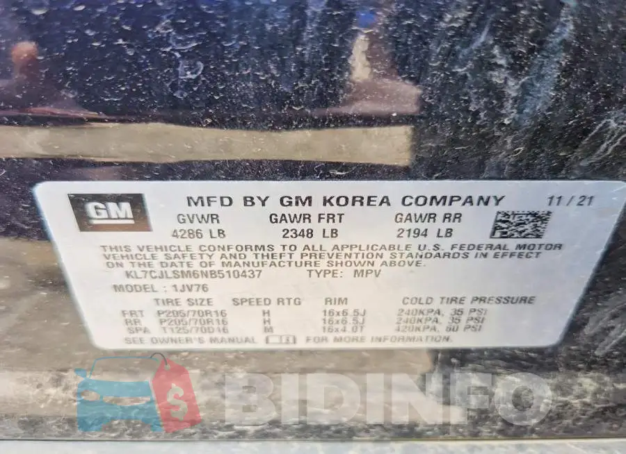 KL7CJLSM6NB510437 Photo# 13