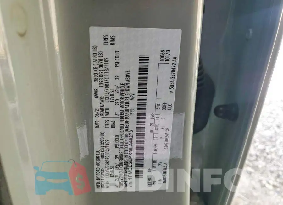1FMEE5EPXMLA40273 Photo# 13