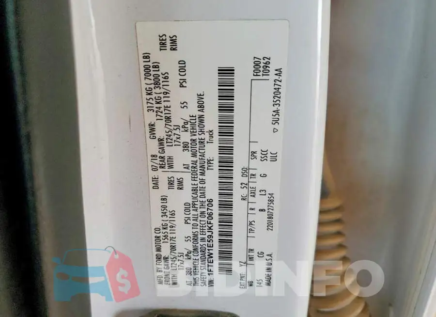 1FTEW1E59JKF06706 Photo# 12