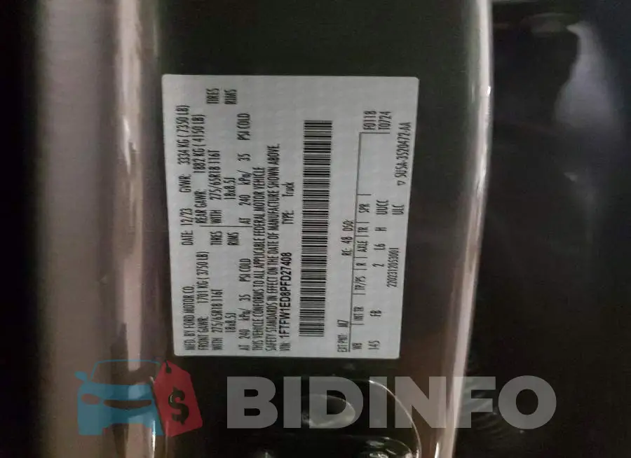 1FTFW1ED8PFD27408 Photo# 12