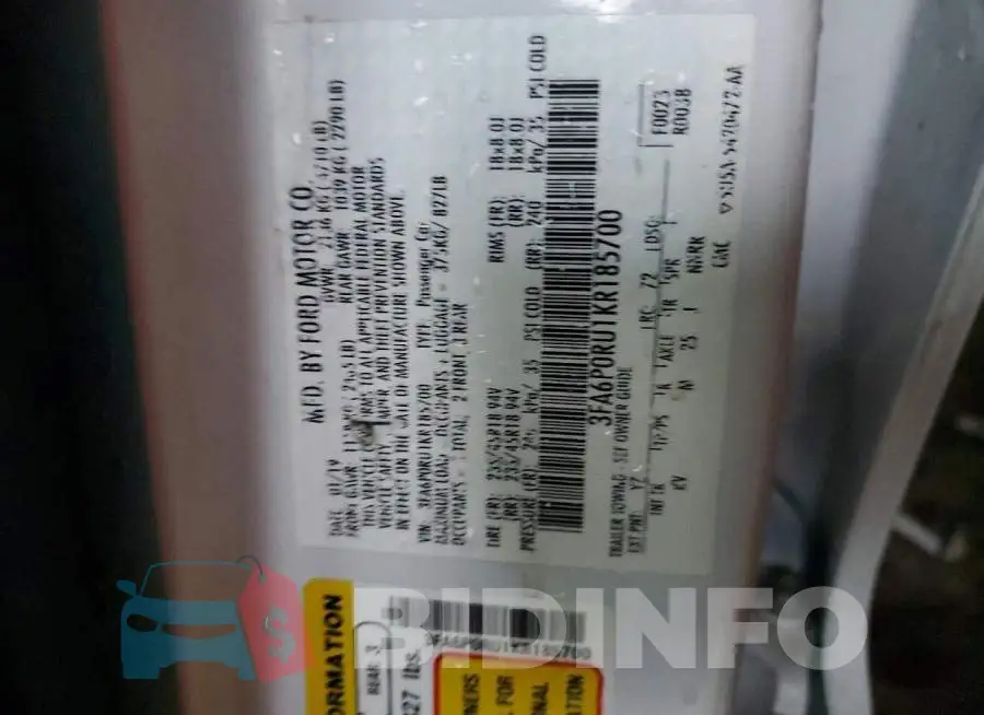 3FA6P0RU1KR185700 Photo# 12