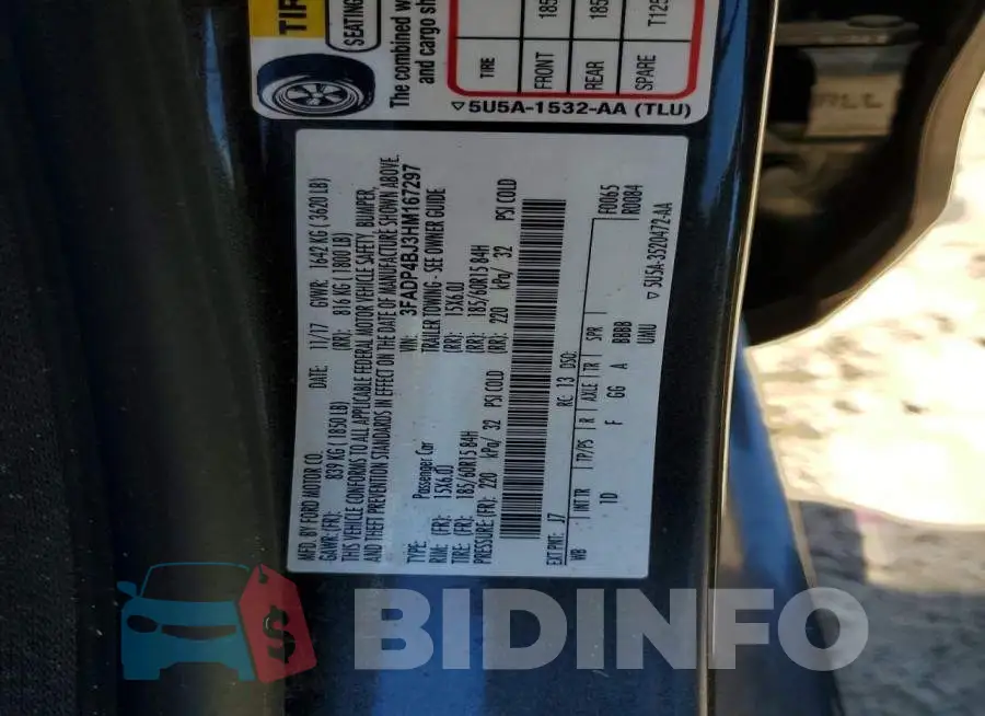 3FADP4BJ3HM167297 Photo# 12