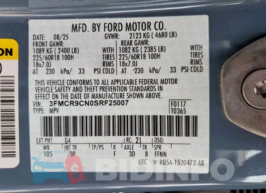 3FMCR9CN0SRF25007 Photo# 13